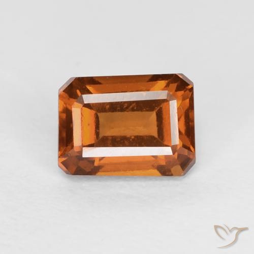 1.44ct 天然 深橙色 钙铝榴石, 祖母绿式切割, VVS-VS