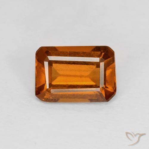 1.06ct 天然 Medium Dark-Orange 钙铝榴石, 祖母绿式切割, VVS-VS