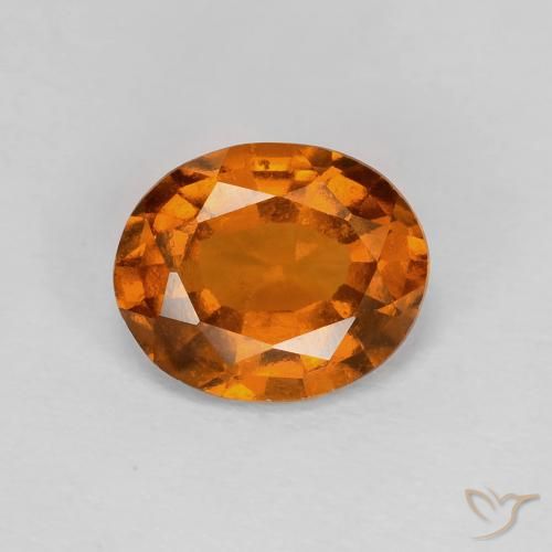 1.70ct 天然 Medium Dark-Orange 钙铝榴石, 椭圆形, VVS-VS