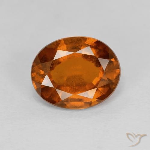 2.02ct 天然 红橙色 钙铝榴石, 椭圆形, VVS-VS