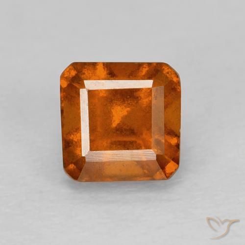 1.08ct 天然 红橙色 钙铝榴石, 祖母绿式切割, VVS-VS