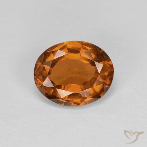 1.16ct 天然 深橙色 钙铝榴石, 椭圆形, VS