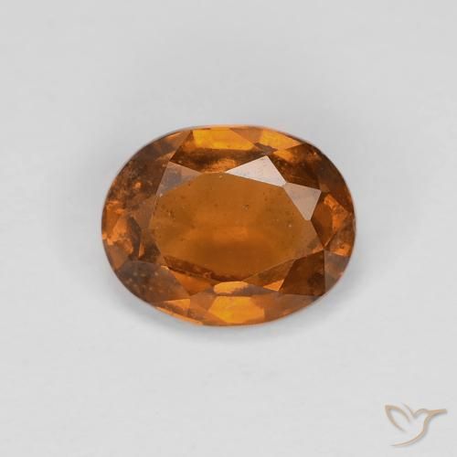 1.29ct 天然 深橙色 钙铝榴石, 椭圆形, VS