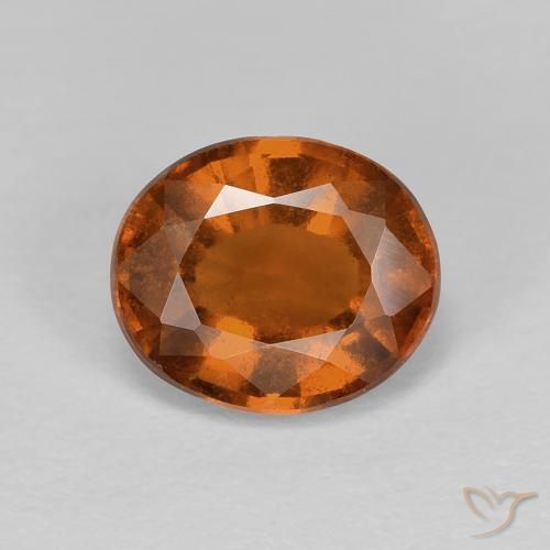 1.87ct 天然 深橙色 钙铝榴石, 椭圆形, VS