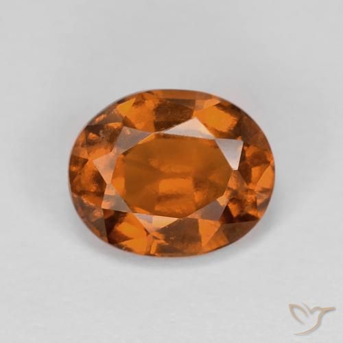 1.21ct 天然 红橙色 钙铝榴石, 椭圆形, VS