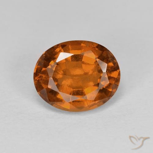 1.74ct 天然 琥珀橙 钙铝榴石, 椭圆形, VS