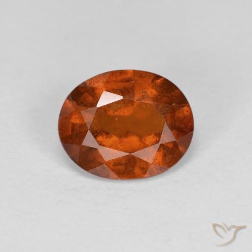 1.02ct 天然 琥珀橙 钙铝榴石, 椭圆形, VS