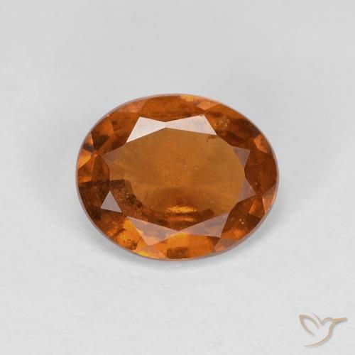 1.29ct 天然 深橙色 钙铝榴石, 椭圆形, VS