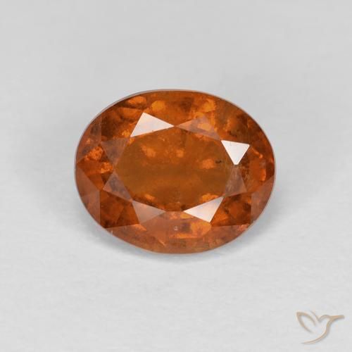 1.49ct 天然 琥珀橙 钙铝榴石, 椭圆形, VS