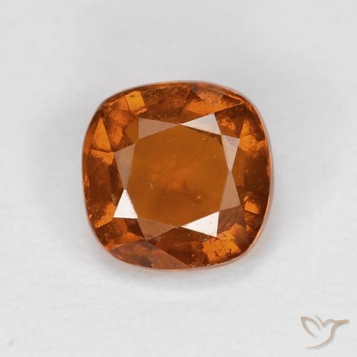 1.00ct 天然 Medium Dark-Orange 钙铝榴石, 软垫, VS