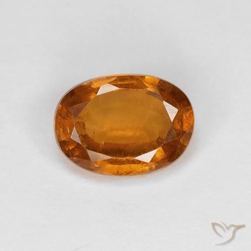 1.26ct 天然 深橙色 钙铝榴石, 椭圆形, VS