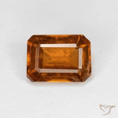 1.27ct 天然 深橙色 钙铝榴石, 祖母绿式切割, VS