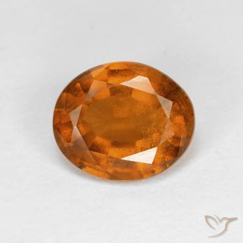 2.07ct 天然 黄橙色 钙铝榴石, 椭圆形, VS