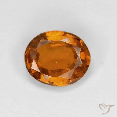 1.59ct 天然 深橙色 钙铝榴石, 椭圆形, VS