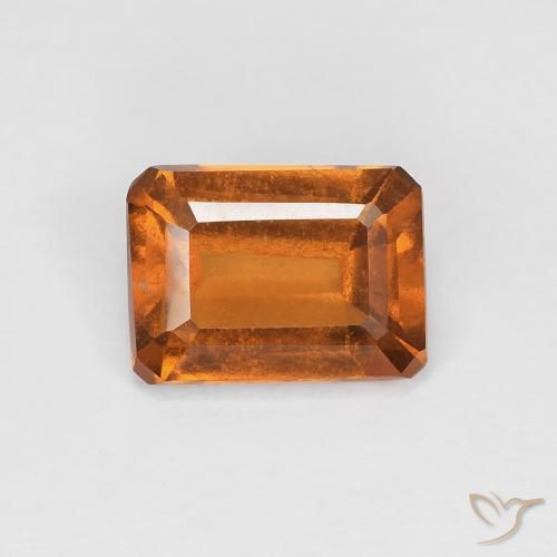 1.08ct 天然 黄橙色 钙铝榴石, 祖母绿式切割, VVS-VS