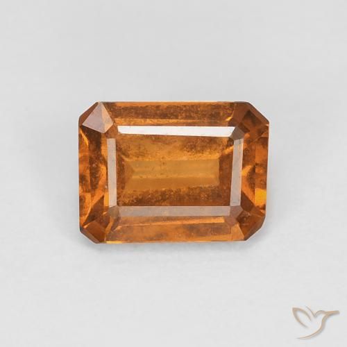 1.10ct 天然 深橙色 钙铝榴石, 祖母绿式切割, VS