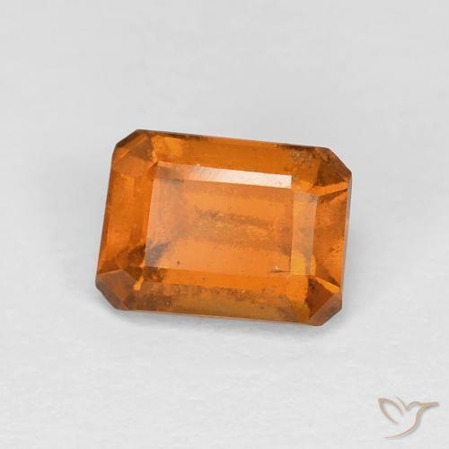 1.41ct 天然 中橙 钙铝榴石, 祖母绿式切割, VVS-VS
