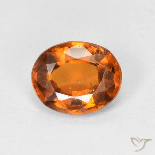1.38ct 天然 黄橙色 钙铝榴石, 椭圆形, VS