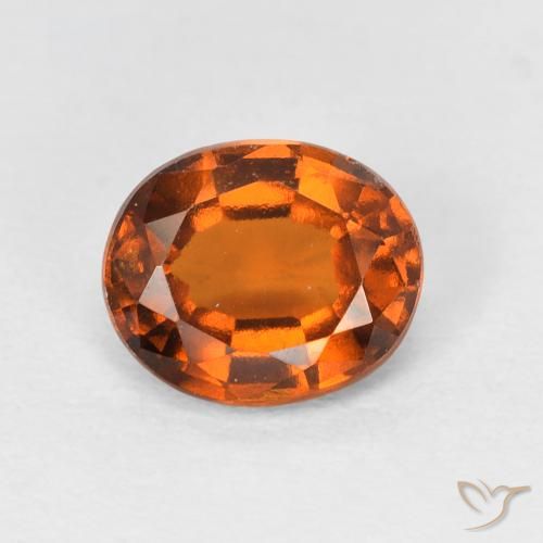 1.60ct 天然 深橙色 钙铝榴石, 椭圆形, VS