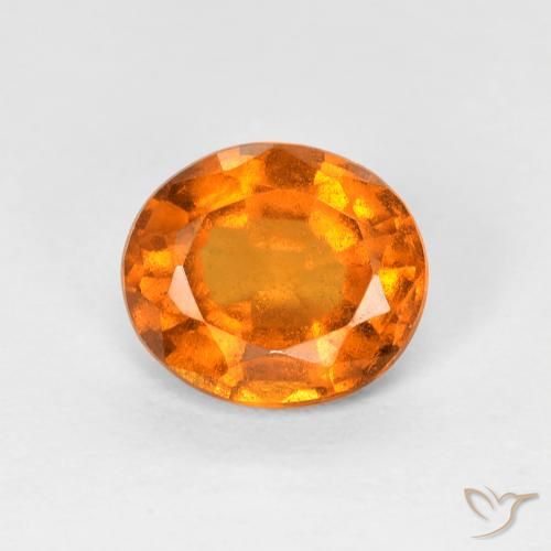 1.32ct 天然 琥珀橙 钙铝榴石, 椭圆形, VS