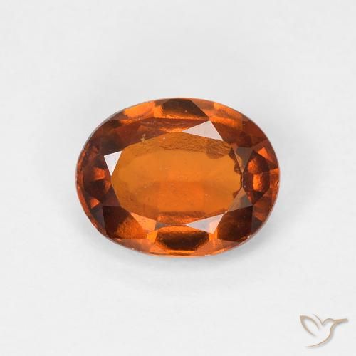 1.16ct 天然 Medium Dark-Orange 钙铝榴石, 椭圆形, VS