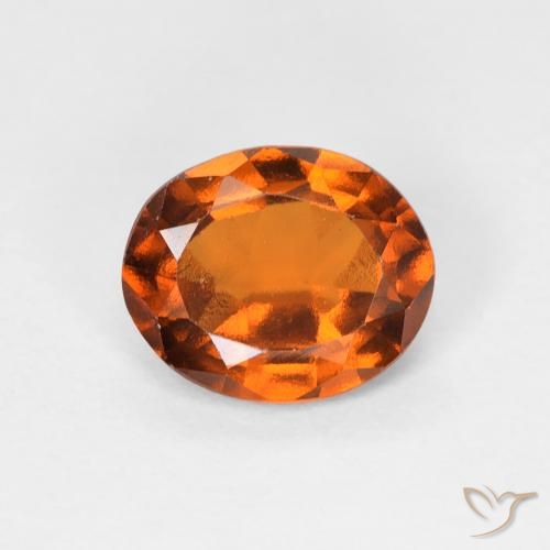 1.19ct 天然 中橙 钙铝榴石, 椭圆形, VS