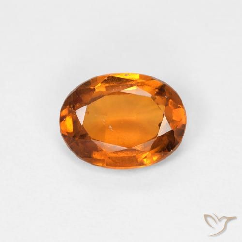 0.91ct 天然 中橙 钙铝榴石, 椭圆形, VS-SI