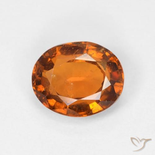 1.45ct 天然 深橙色 钙铝榴石, 椭圆形, VS-SI