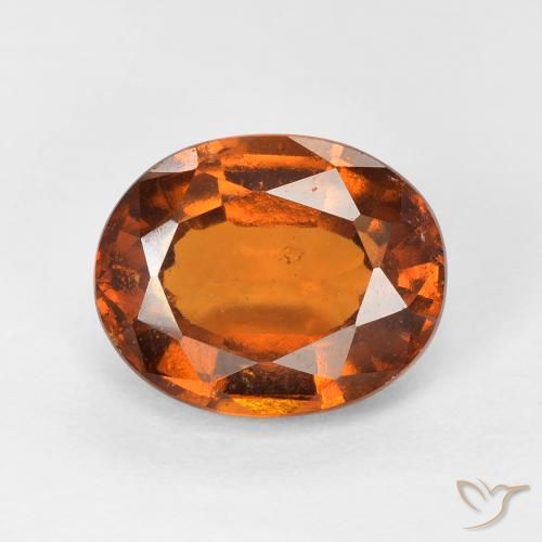 2.41ct 天然 Medium Dark-Orange 钙铝榴石, 椭圆形, VS