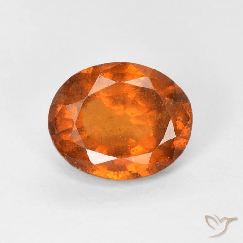 1.56ct 天然 Medium Dark-Orange 钙铝榴石, 椭圆形, VS-SI