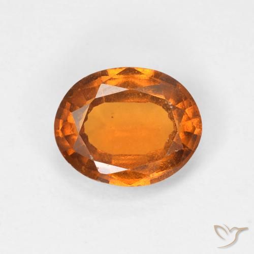 1.41ct 天然 深橙色 钙铝榴石, 椭圆形, VVS-VS