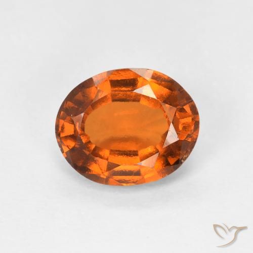 1.50ct 天然 Medium Dark-Orange 钙铝榴石, 椭圆形, VS