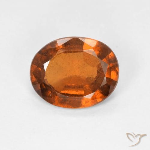 1.38ct 天然 深橙色 钙铝榴石, 椭圆形, VS