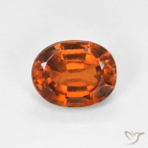 1.54ct 天然 红橙色 钙铝榴石, 椭圆形, VS