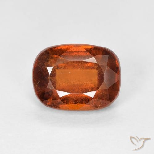 2.08ct 天然 琥珀橙 钙铝榴石, 软垫, VS