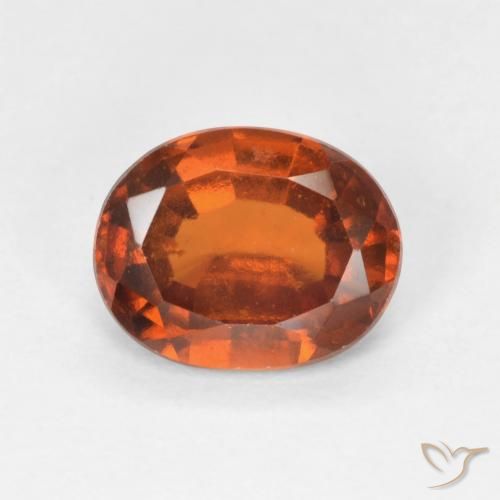 1.60ct 天然 Medium Dark-Orange 钙铝榴石, 椭圆形, VVS-VS