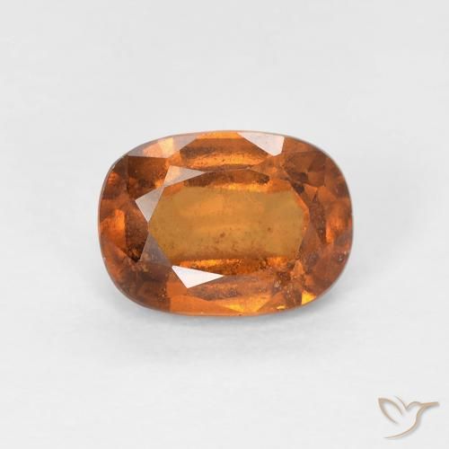 1.15ct 天然 Medium Dark-Orange 钙铝榴石, 软垫, VS