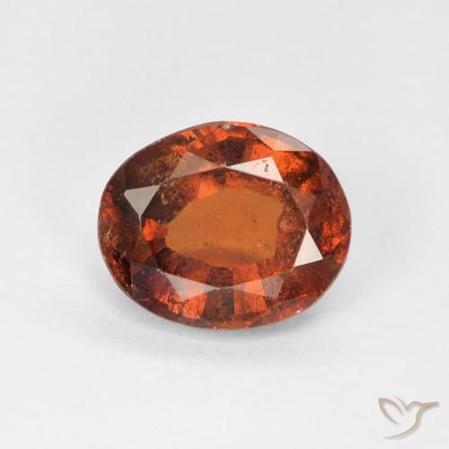 1.45ct 天然 琥珀橙 钙铝榴石, 椭圆形, VS