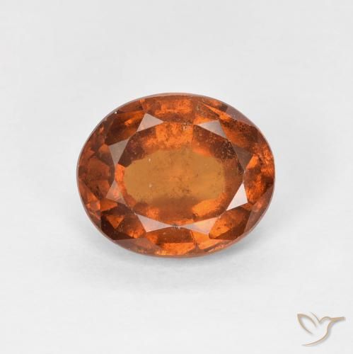 1.75ct 天然 Medium Dark-Orange 钙铝榴石, 椭圆形, VS