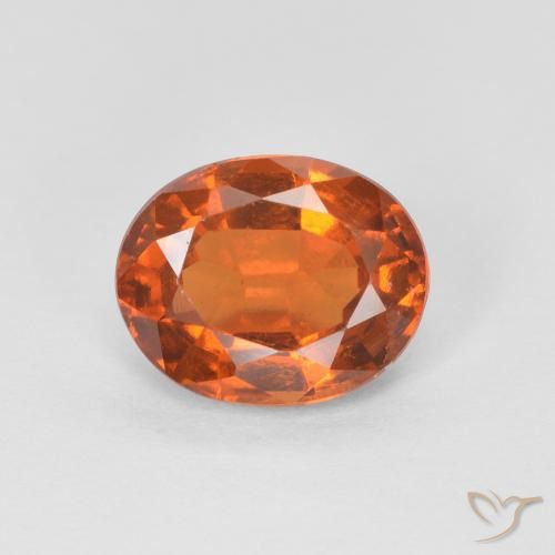 1.56ct 天然 深橙色 钙铝榴石, 椭圆形, VS