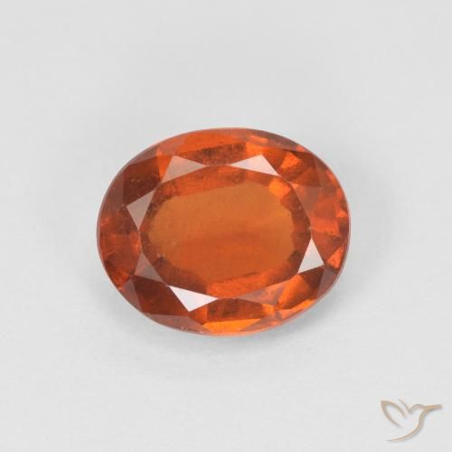 1.47ct 天然 红橙色 钙铝榴石, 椭圆形, VS