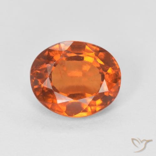 1.51ct 天然 Medium Dark-Orange 钙铝榴石, 椭圆形, VS