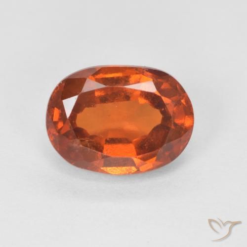 1.44ct 天然 Medium Dark-Orange 钙铝榴石, 椭圆形, VS