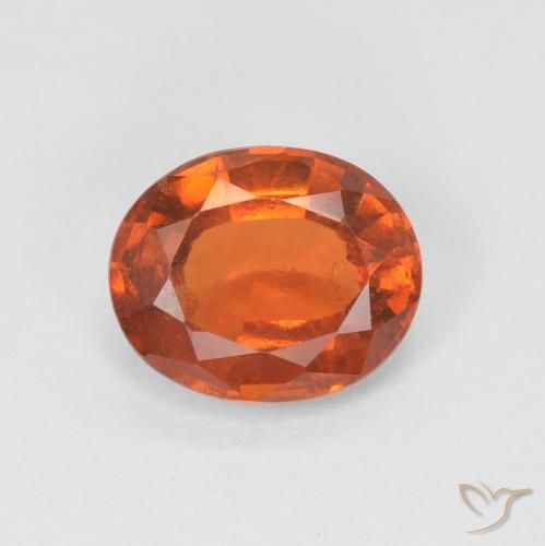 1.65ct 天然 火橙 钙铝榴石, 椭圆形, VS