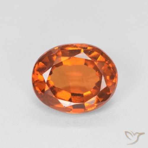 1.43ct 天然 深橙色 钙铝榴石, 椭圆形, VVS