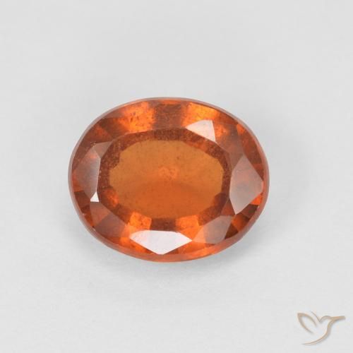 1.34ct 天然 Medium Dark-Orange 钙铝榴石, 椭圆形, VS