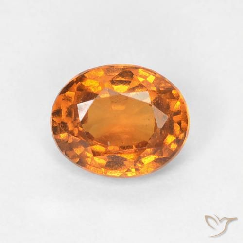 0.77ct 天然 中橙 钙铝榴石, 椭圆形, VS