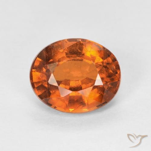 1.51ct 天然 Medium Dark-Orange 钙铝榴石, 椭圆形, VVS-VS