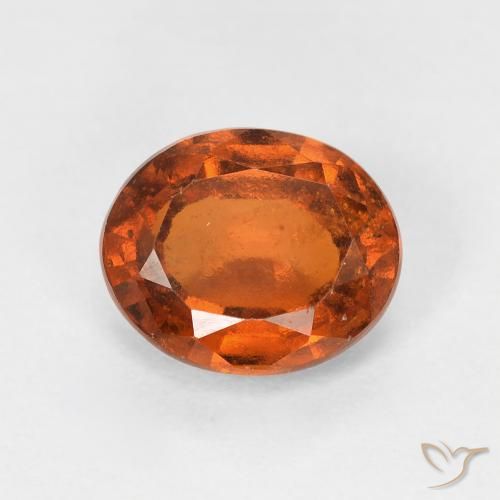 1.42ct 天然 Medium Dark-Orange 钙铝榴石, 椭圆形, VS-SI