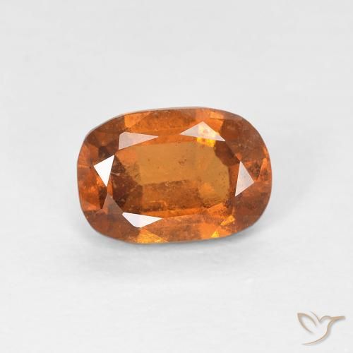 1.00ct 天然 黄橙色 钙铝榴石, 椭圆形, VS-SI